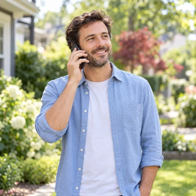 An everyday caller using a cellphone